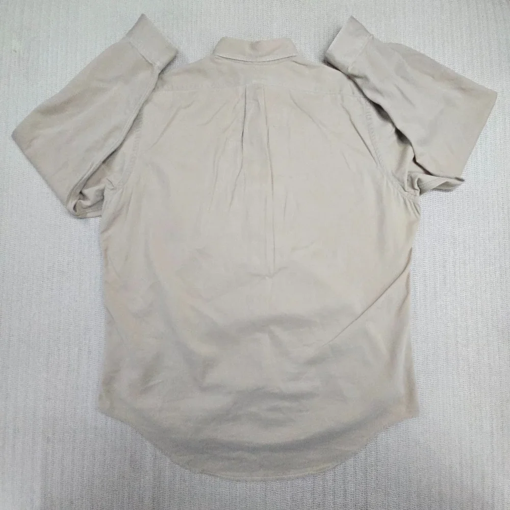 Vintage Polo Ralph Lauren Shirt Mens XL Beige Long Sleeve Button Up USA Made
